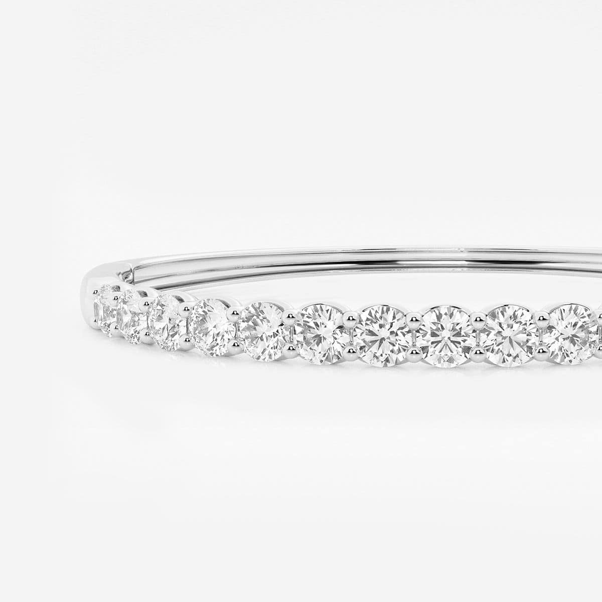 Additional Image 1 for  5 ctw Round Lab Grown Diamond Bangle Bracelet - 7 Inches