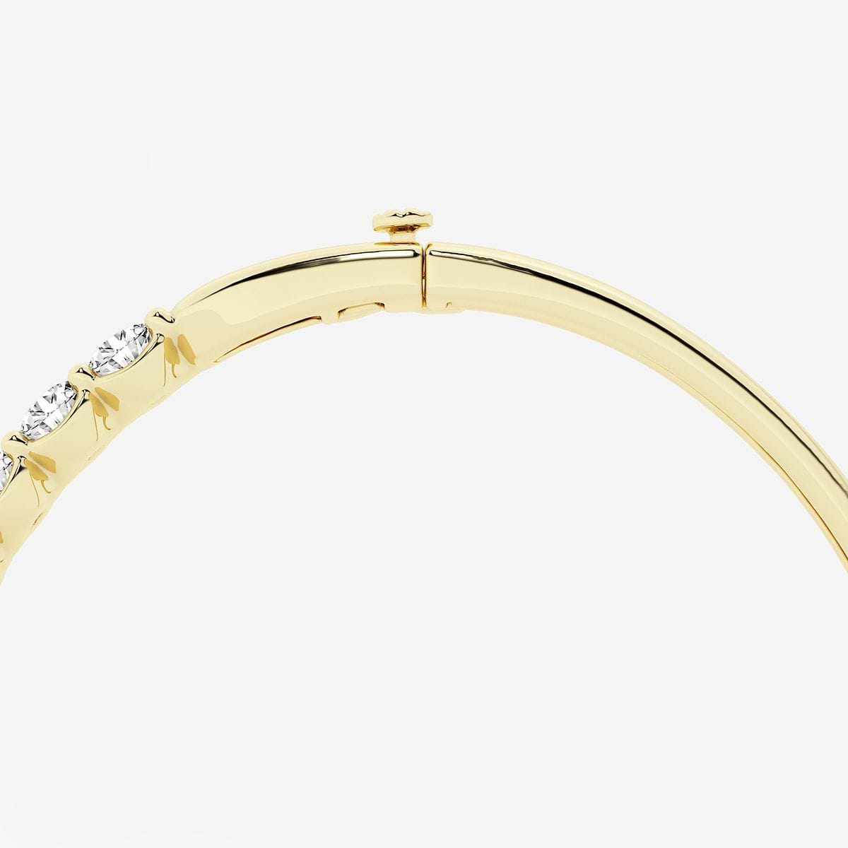 Additional Image 2 for  5 ctw Round Lab Grown Diamond Bangle Bracelet - 7 Inches