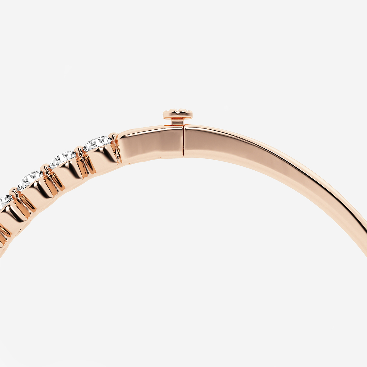 Additional Image 2 for  3 1/6 ctw Round Lab Grown Diamond Floating Bangle Bracelet - 7 Inches