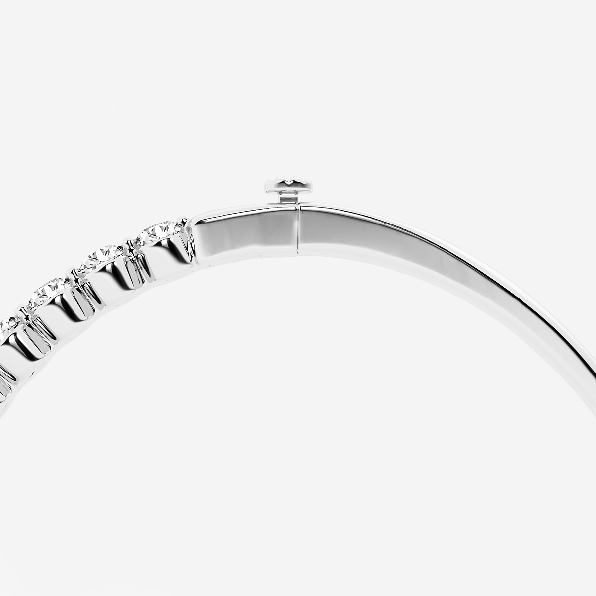 Additional Image 2 for  3 1/6 ctw Round Lab Grown Diamond Floating Bangle Bracelet - 7 Inches