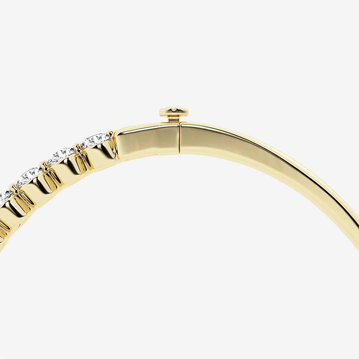 Additional Image 2 for  3 1/6 ctw Round Lab Grown Diamond Floating Bangle Bracelet - 7 Inches