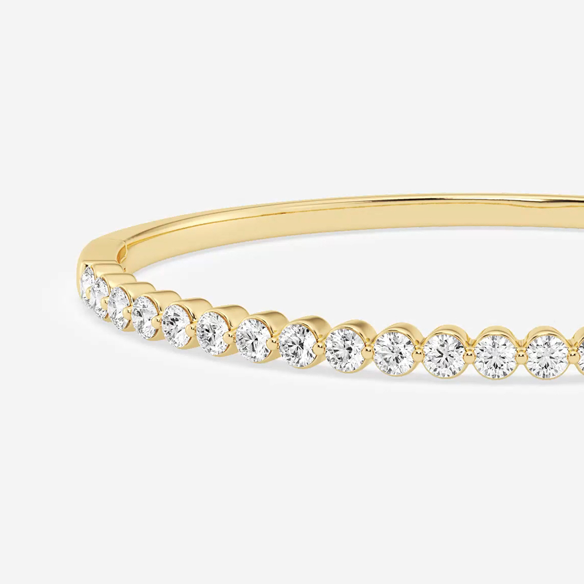 Additional Image 1 for  3 1/6 ctw Round Lab Grown Diamond Floating Bangle Bracelet - 7 Inches