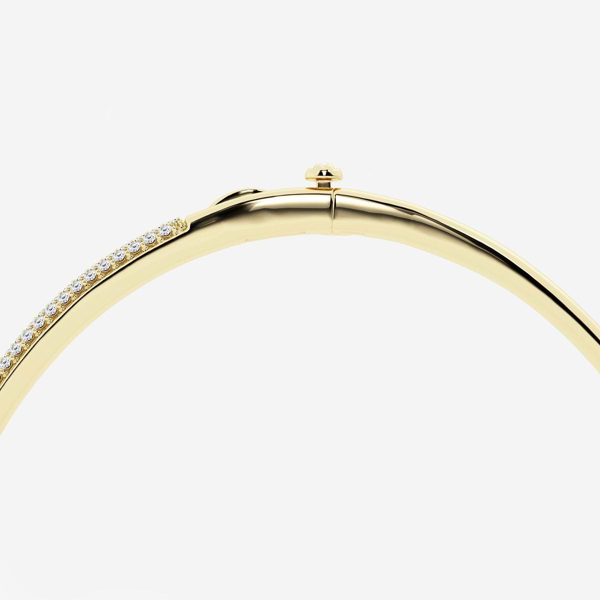 Additional Image 2 for  näas Bombë 1 ctw Round Lab Grown Diamond Pave Bangle Bracelet - 7 Inches