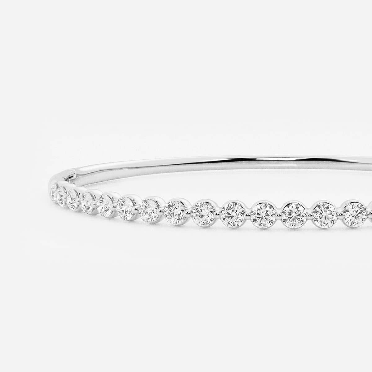 Additional Image 1 for  näas Ethereal 2 ctw Round Lab Grown Diamond Bold Bangle Bracelet