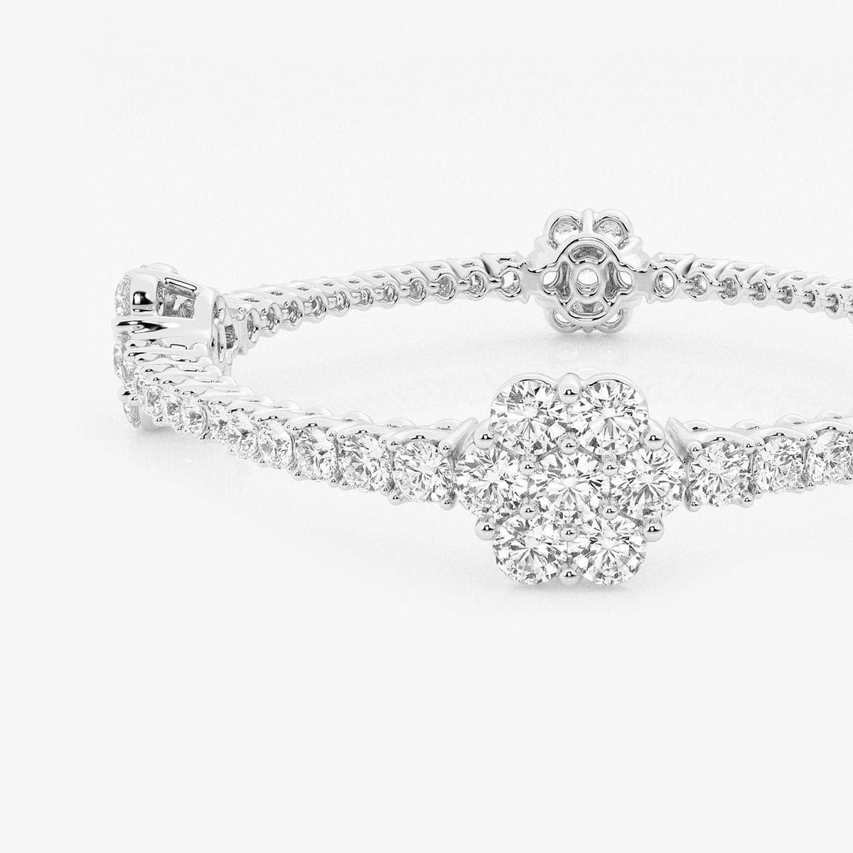 Additional Image 1 for  7 ctw Round Lab Grown Diamond Shared Prong Fashion Bracelet - 7 Inches