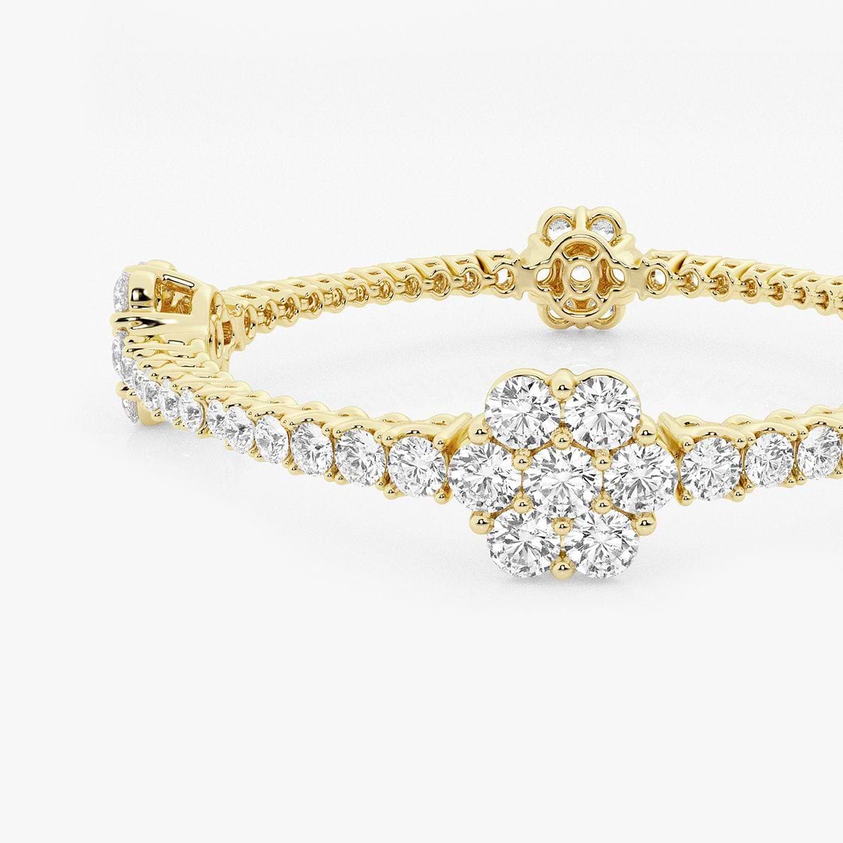 Additional Image 1 for  7 ctw Round Lab Grown Diamond Shared Prong Fashion Bracelet - 7 Inches