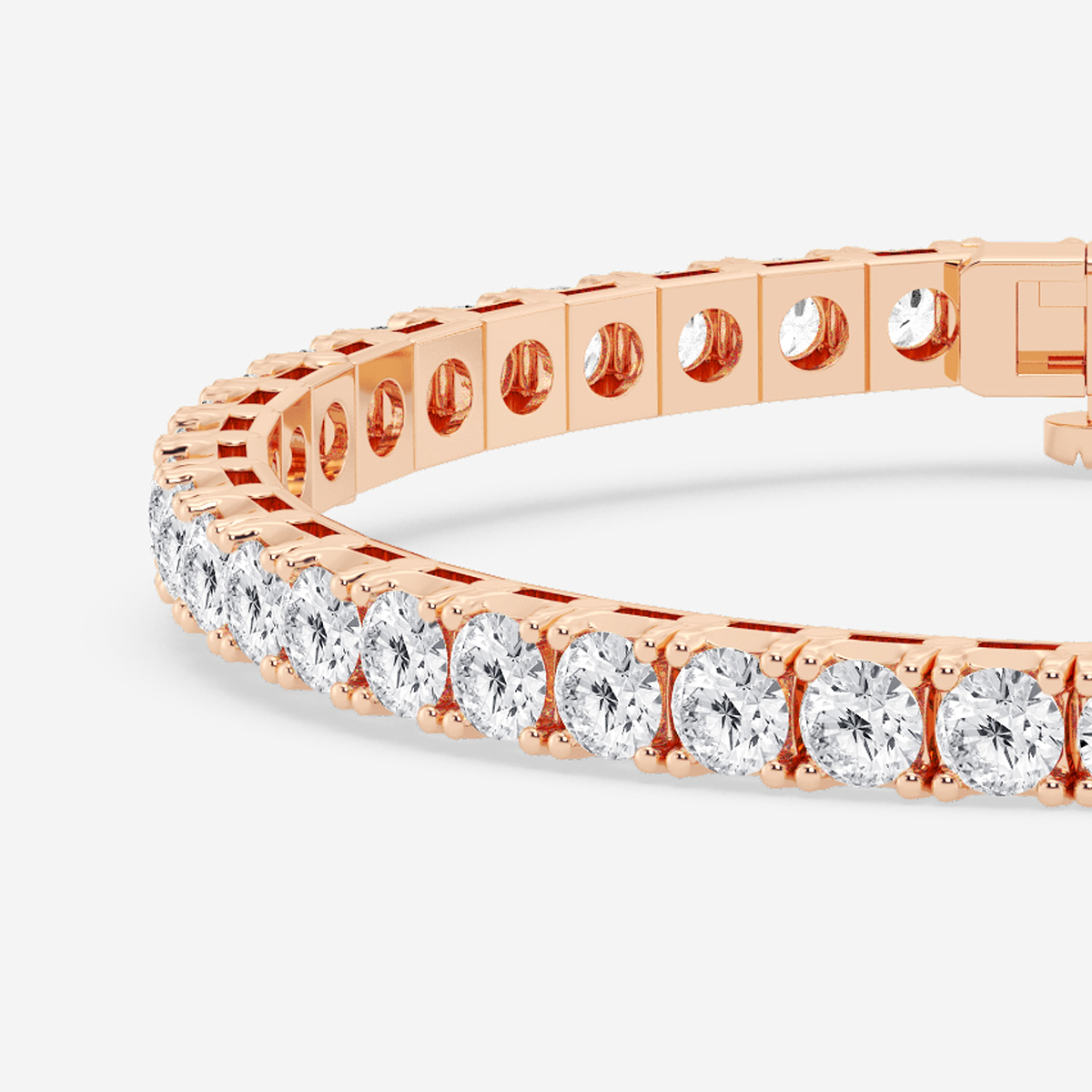 Additional Image 1 for  12 ctw Round Lab Grown Diamond Four-Prong Tennis Bracelet - 7.5 Inches