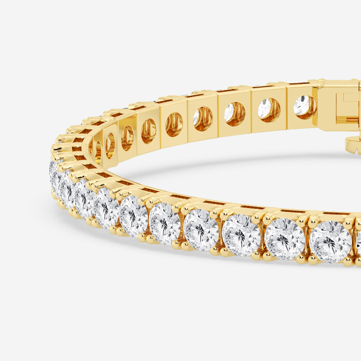 Additional Image 1 for  12 ctw Round Lab Grown Diamond Four-Prong Tennis Bracelet - 7.5 Inches