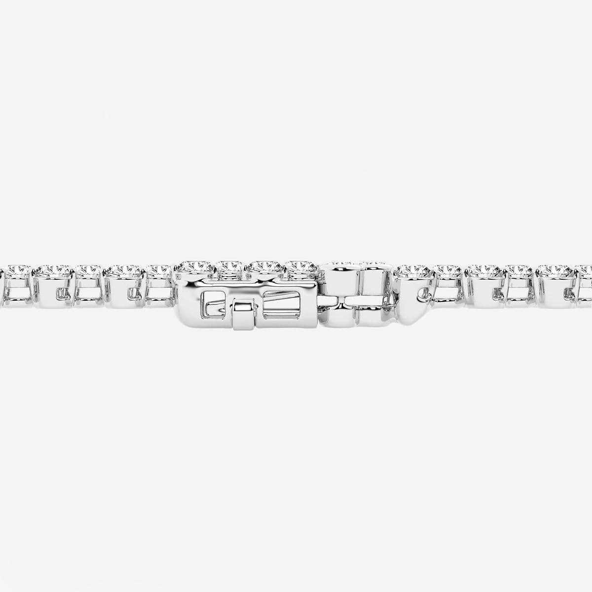 Additional Image 2 for  4 ctw Round Lab Grown Diamond Double Row Fashion Bracelet - 7 Inches