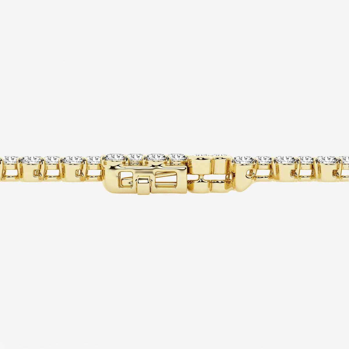 Additional Image 2 for  4 ctw Round Lab Grown Diamond Double Row Fashion Bracelet - 7 Inches