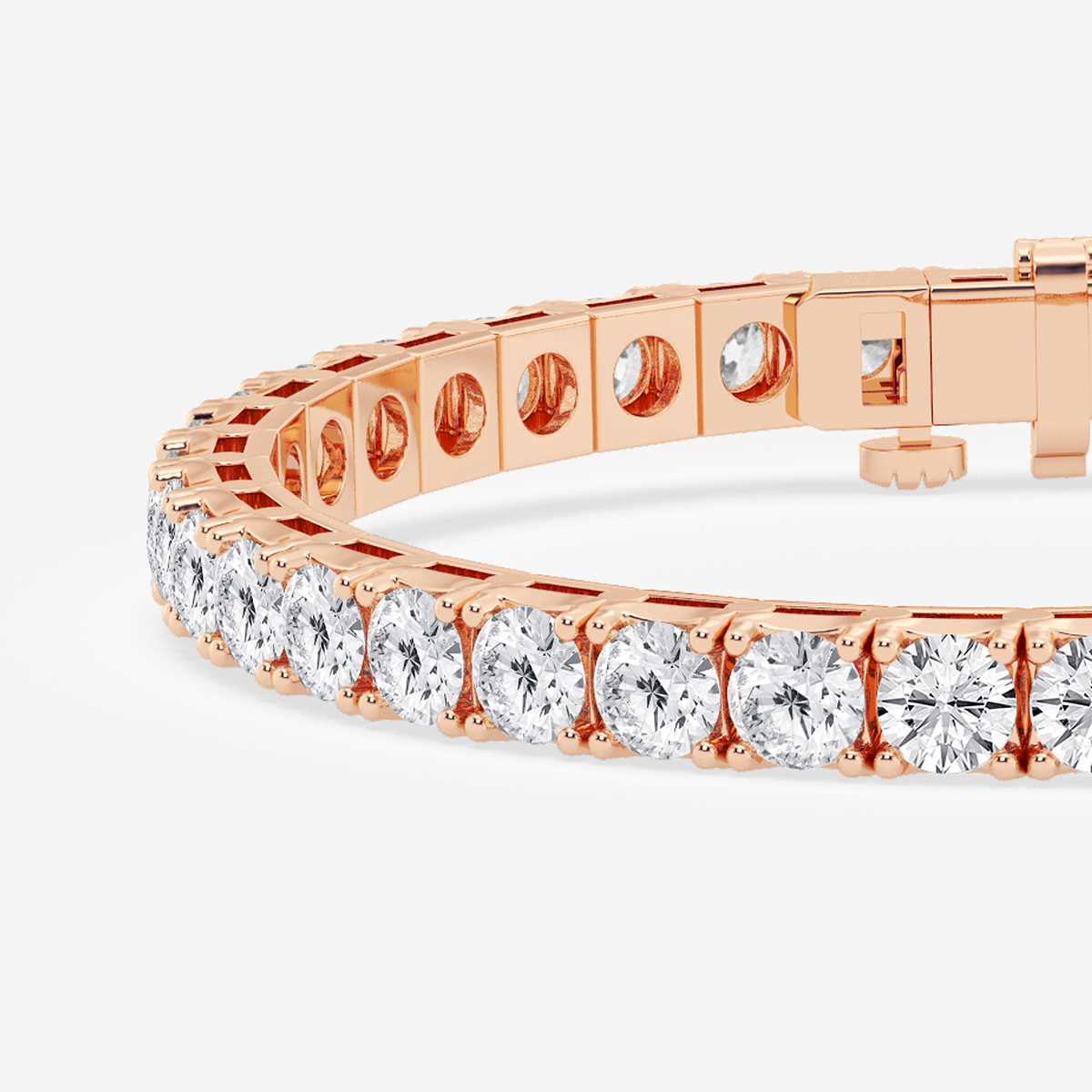 Additional Image 1 for  15 ctw Round Lab Grown Diamond Four-Prong Tennis Bracelet - 6.5 Inches