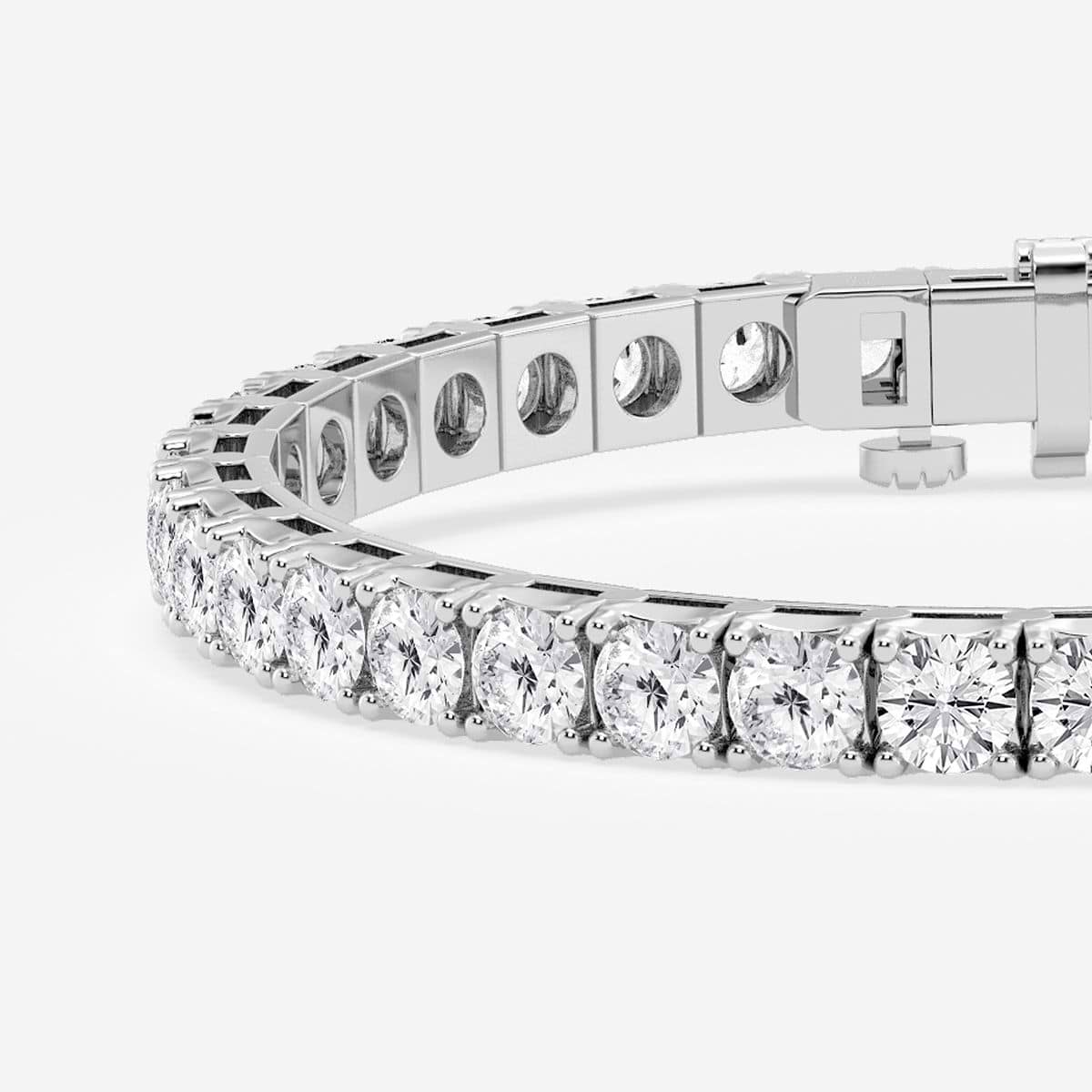 15 ctw Round Lab Grown Diamond Four-Prong Tennis Bracelet