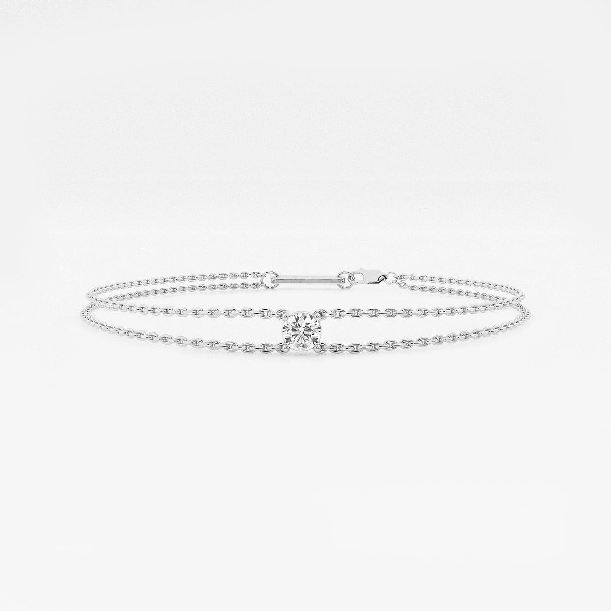 1/4 ctw Round Lab Grown Diamond Equity Bracelet - 7 Inches 14K White Gold, FG, VS2+