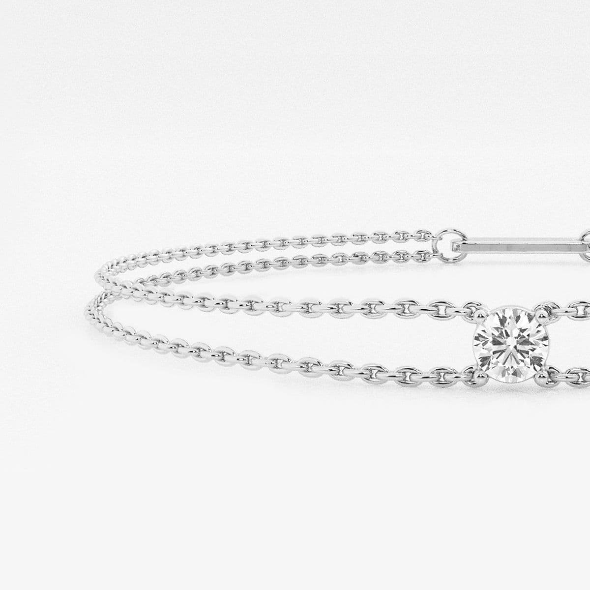 1/4 ctw Round Lab Grown Diamond Equity Bracelet - 7 Inches 14K White Gold, FG, VS2+