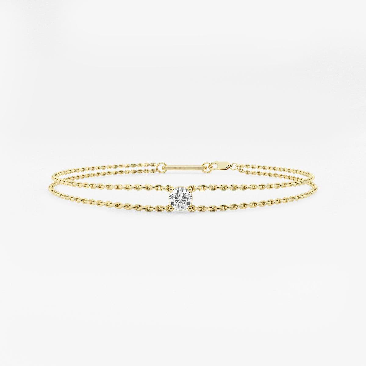 1/4 ctw Round Lab Grown Diamond Equity Bracelet - 7 Inches 14K Yellow Gold, FG, VS2+