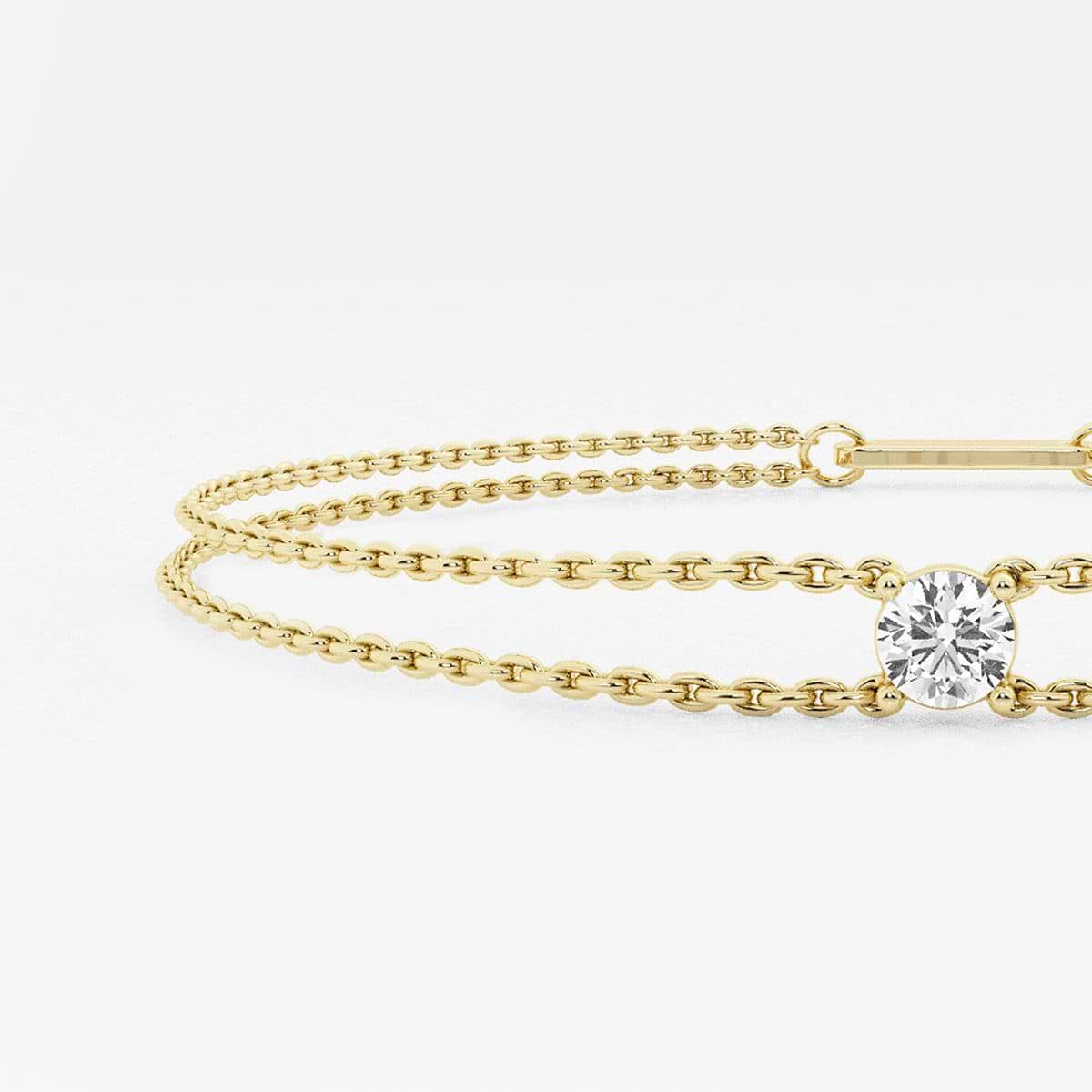 1/4 ctw Round Lab Grown Diamond Equity Bracelet - 7 Inches 14K Yellow Gold, FG, VS2+