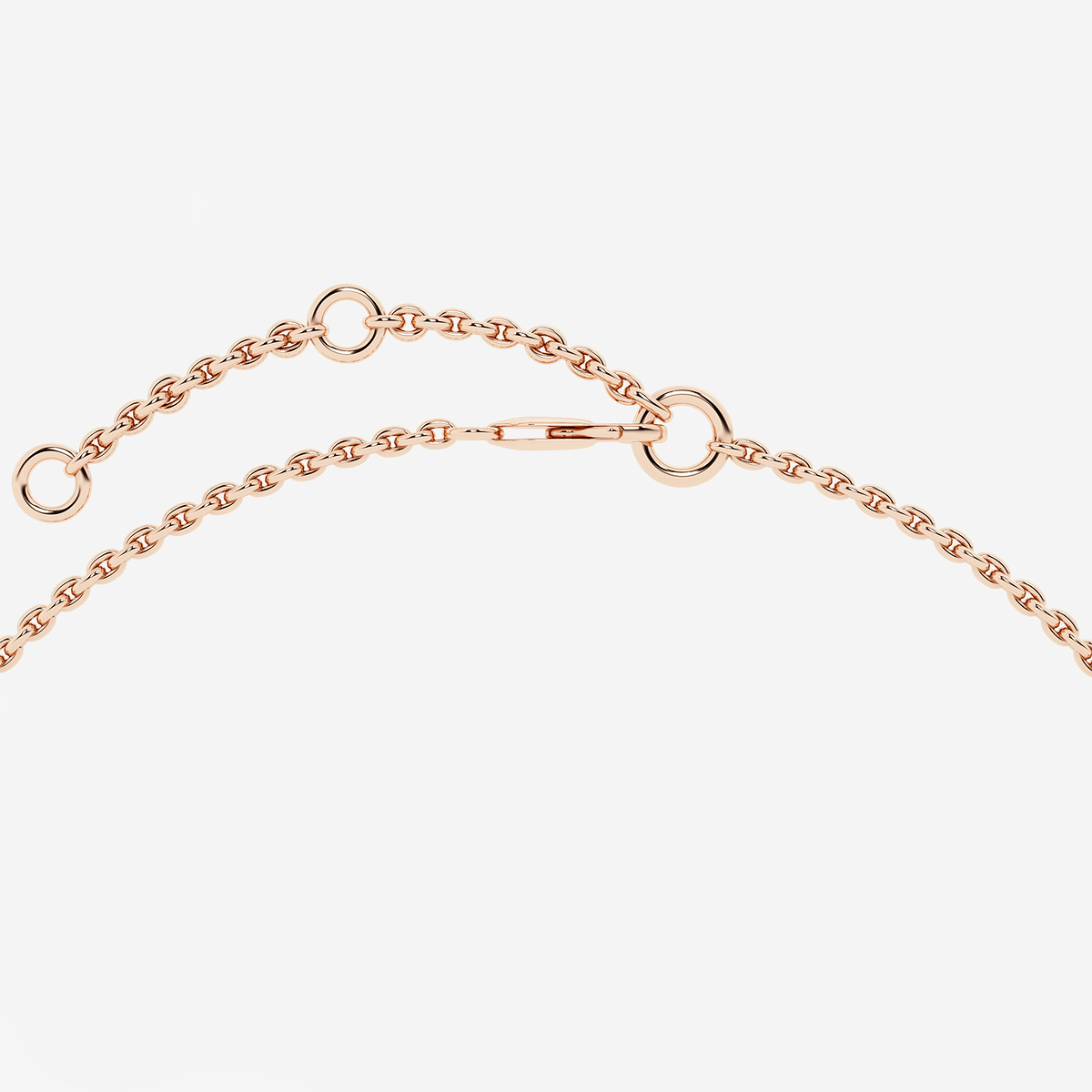 Additional Image 2 for  1/3 ctw Round Lab Grown Diamond Petite Double Pave Heart Bracelet Chain Bracelet