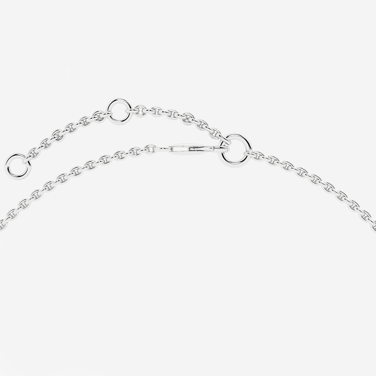 Additional Image 2 for  1/3 ctw Round Lab Grown Diamond Petite Double Pave Heart Bracelet Chain Bracelet