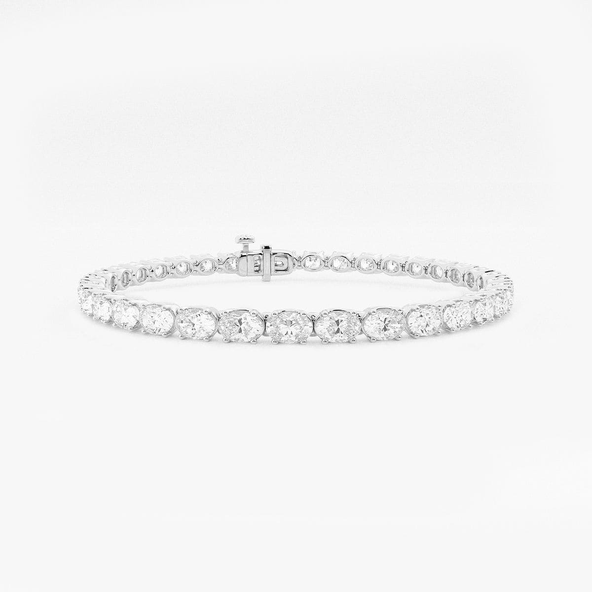7 ctw Oval Lab Grown Diamond East-West Tennis Bracelet - 8 Inches