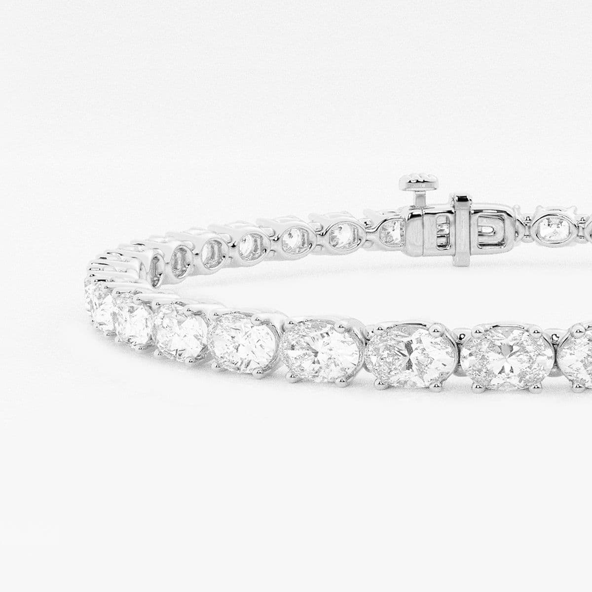 Additional Image 1 for  7 ctw Oval Lab Grown Diamond East-West Tennis Bracelet - 8 Inches