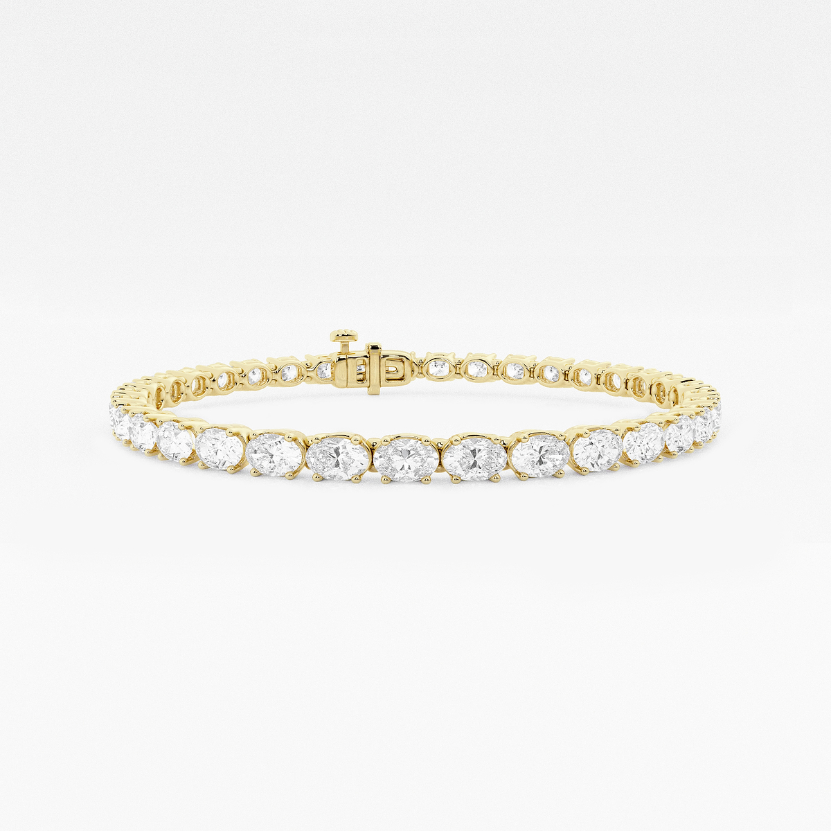 7 ctw Oval Lab Grown Diamond East-West Tennis Bracelet - 6.5 Inches