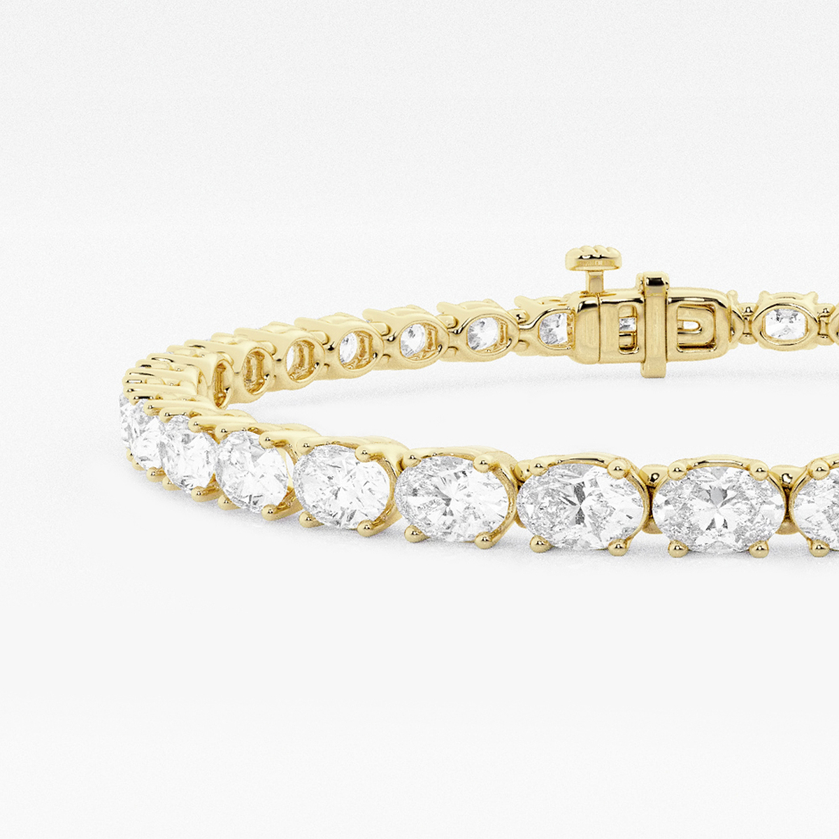 Additional Image 1 for  7 ctw Oval Lab Grown Diamond East-West Tennis Bracelet - 6.5 Inches