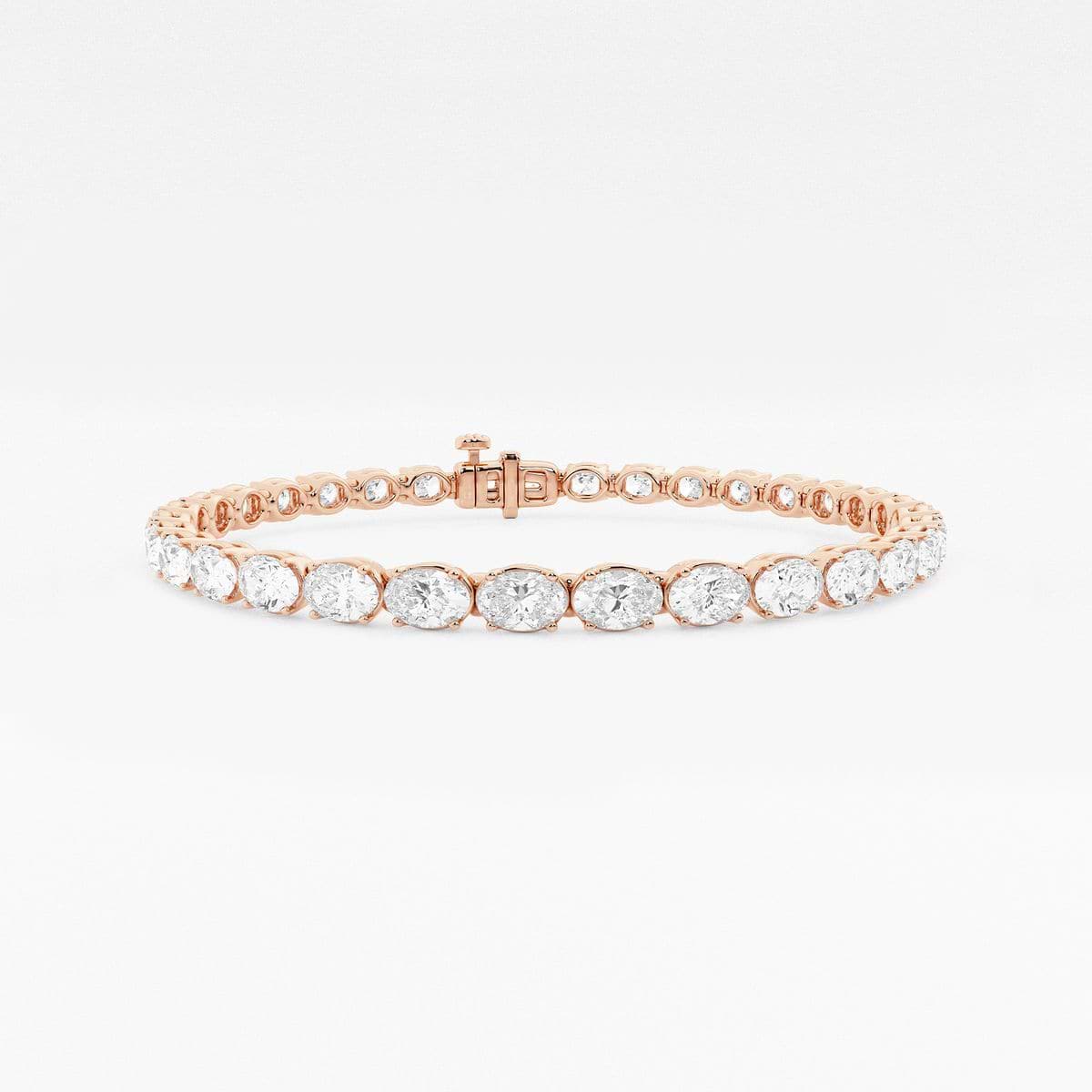 8 ctw Oval Lab Grown Diamond East-West Tennis Bracelet - 7 Inches