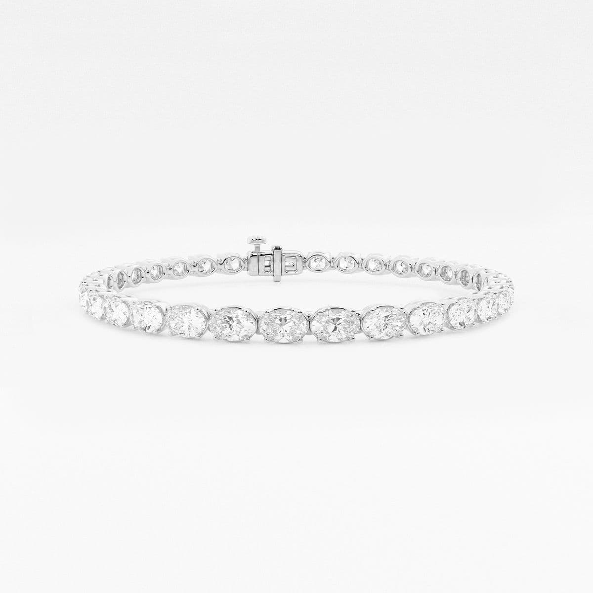 8 ctw Oval Lab Grown Diamond East-West Tennis Bracelet - 7 Inches