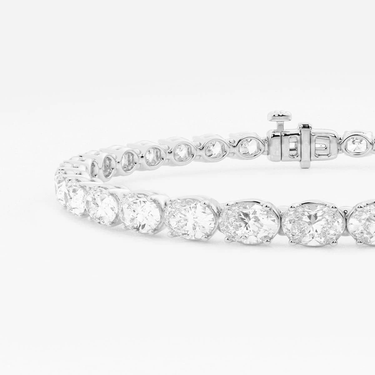 Additional Image 1 for  8 ctw Oval Lab Grown Diamond East-West Tennis Bracelet - 7 Inches