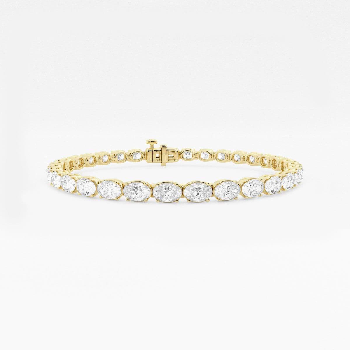 8 ctw Oval Lab Grown Diamond East-West Tennis Bracelet - 7 Inches