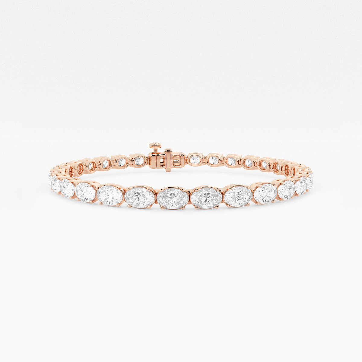 9 ctw Oval Lab Grown Diamond East-West Tennis Bracelet - 8 Inches