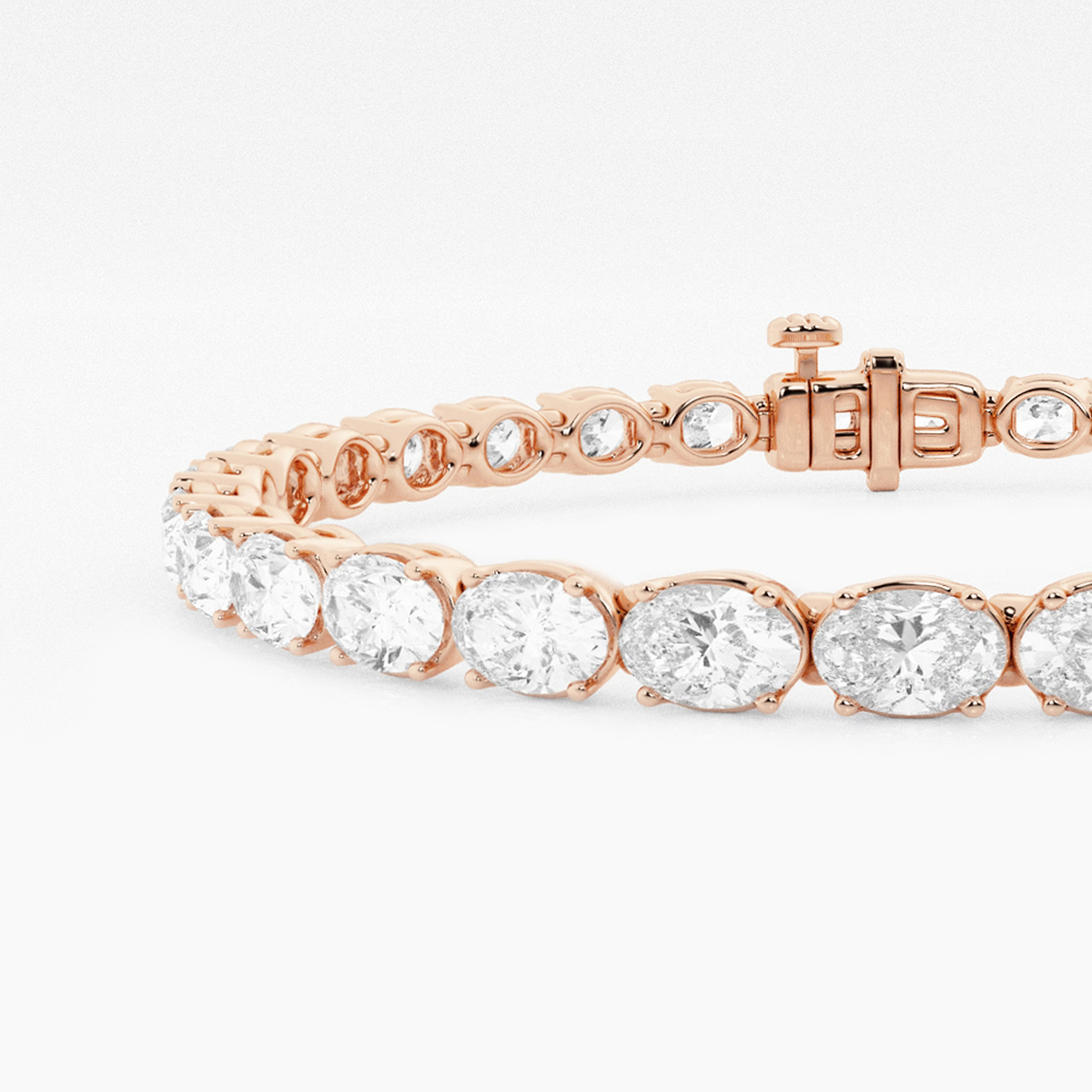 Additional Image 1 for  9 ctw Oval Lab Grown Diamond East-West Tennis Bracelet - 8 Inches