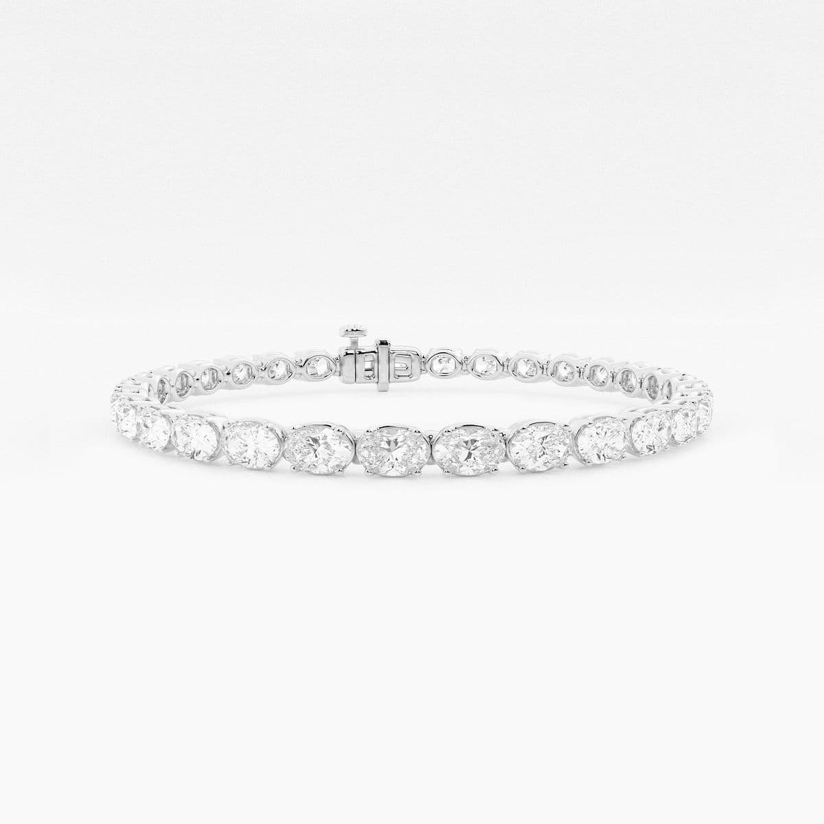 9 ctw Oval Lab Grown Diamond East-West Tennis Bracelet - 7 Inches