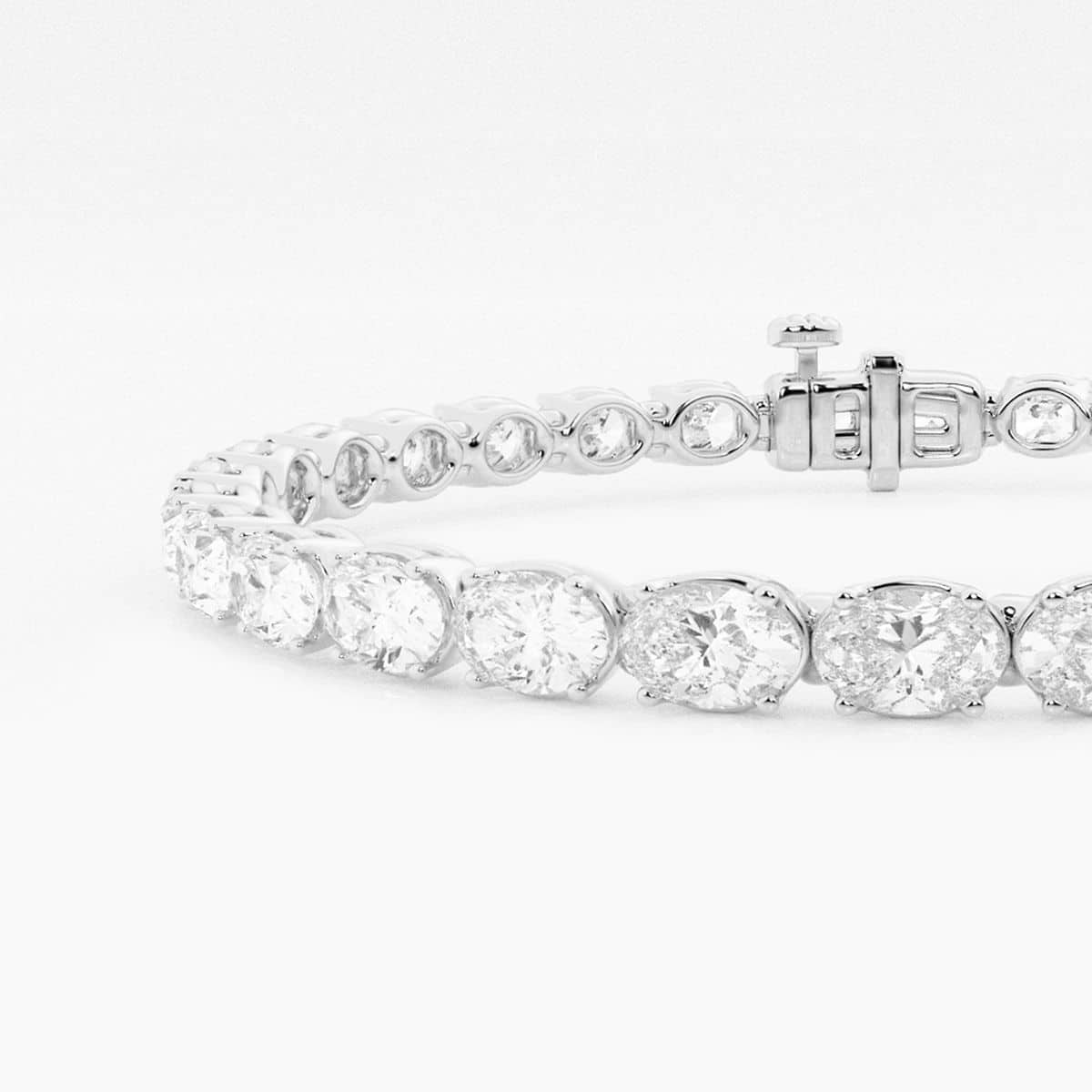 Additional Image 1 for  9 ctw Oval Lab Grown Diamond East-West Tennis Bracelet - 7 Inches