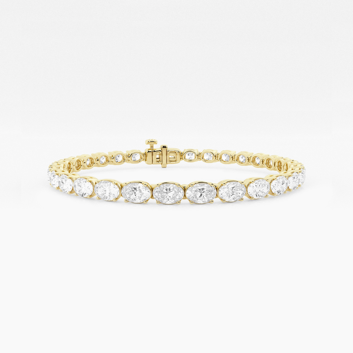 9 ctw Oval Lab Grown Diamond East-West Tennis Bracelet - 8 Inches
