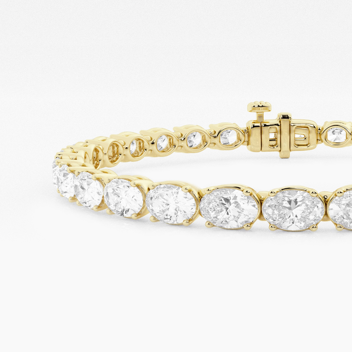 Additional Image 1 for  9 ctw Oval Lab Grown Diamond East-West Tennis Bracelet - 8 Inches