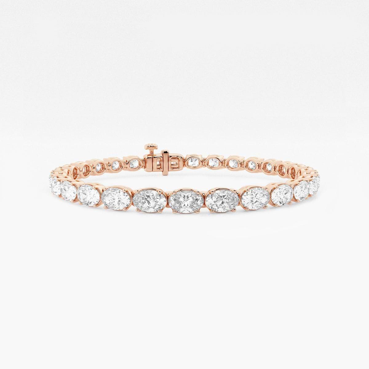 10 ctw Oval Lab Grown Diamond East-West Tennis Bracelet - 8 Inches