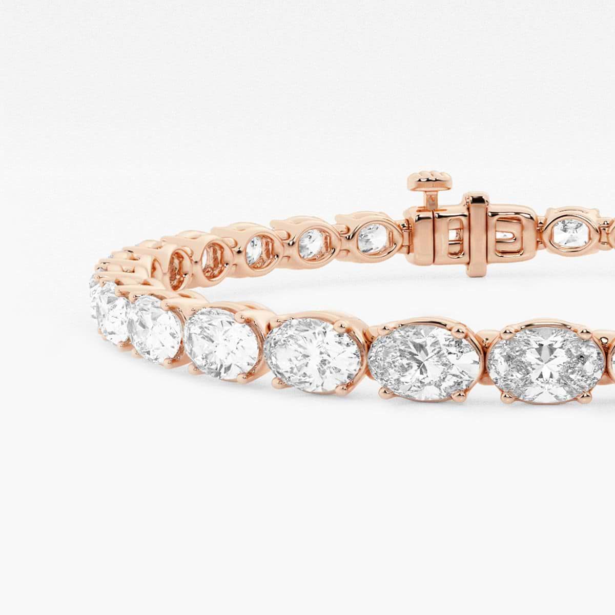 Additional Image 1 for  10 ctw Oval Lab Grown Diamond East-West Tennis Bracelet - 8 Inches