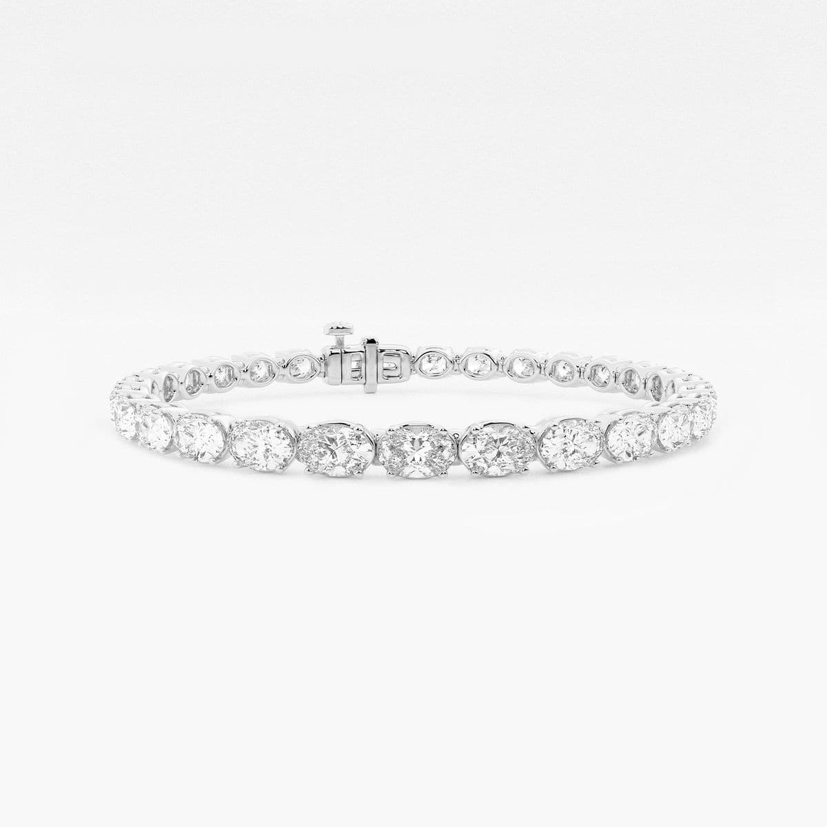 10 ctw Oval Lab Grown Diamond East-West Tennis Bracelet - 6.5 Inches