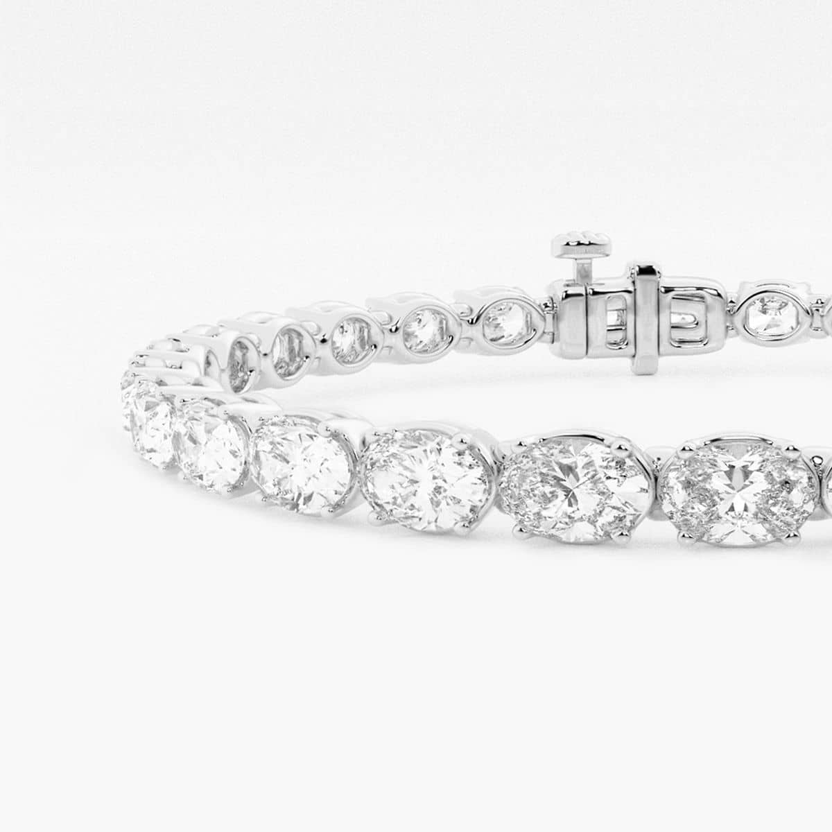 Additional Image 1 for  10 ctw Oval Lab Grown Diamond East-West Tennis Bracelet - 6.5 Inches