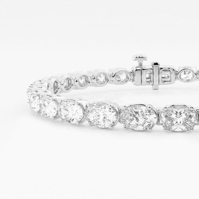 East-West Oval Tennis Bracelet