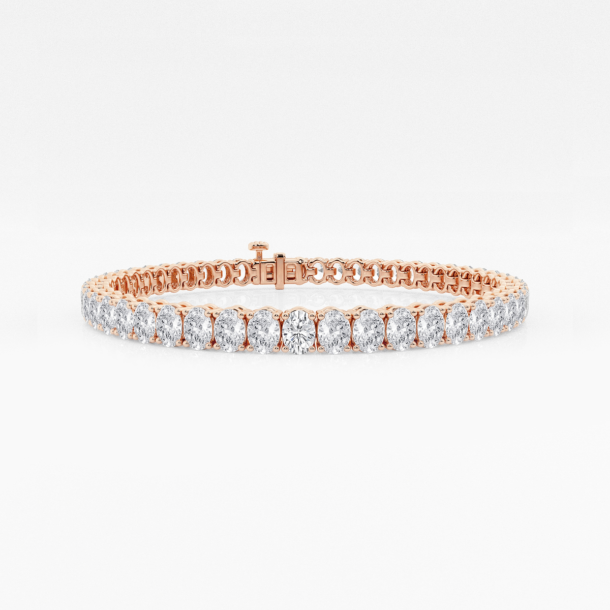 10 ctw Oval Lab Grown Diamond Tennis Bracelet - 7 Inches