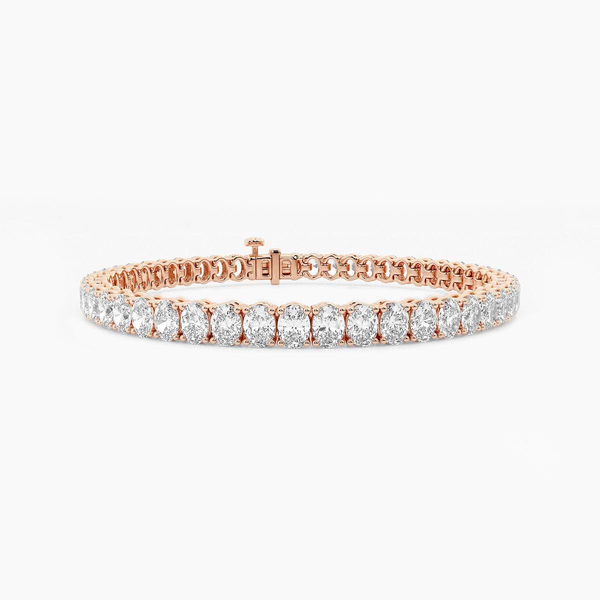 9 ctw Oval Lab Grown Diamond Tennis Bracelet - 7 Inches