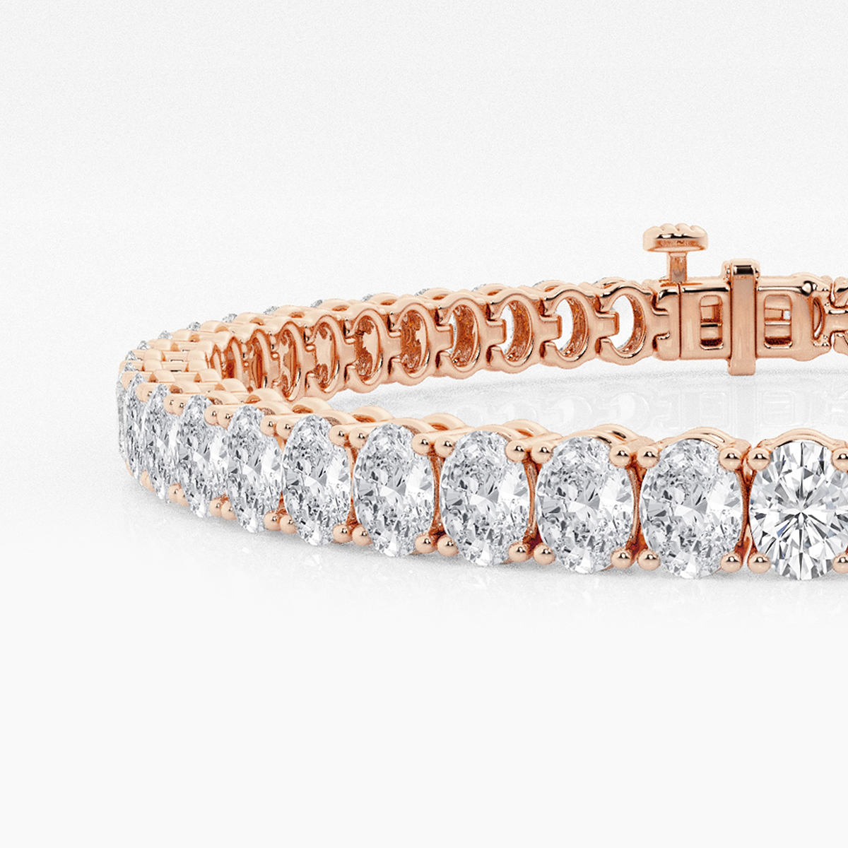 Additional Image 1 for  10 ctw Oval Lab Grown Diamond Tennis Bracelet - 7 Inches