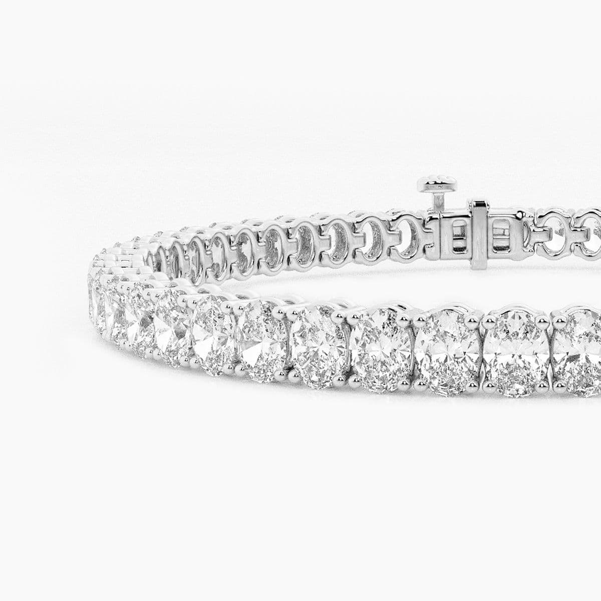 Additional Image 1 for  9 ctw Oval Lab Grown Diamond Tennis Bracelet - 7 Inches