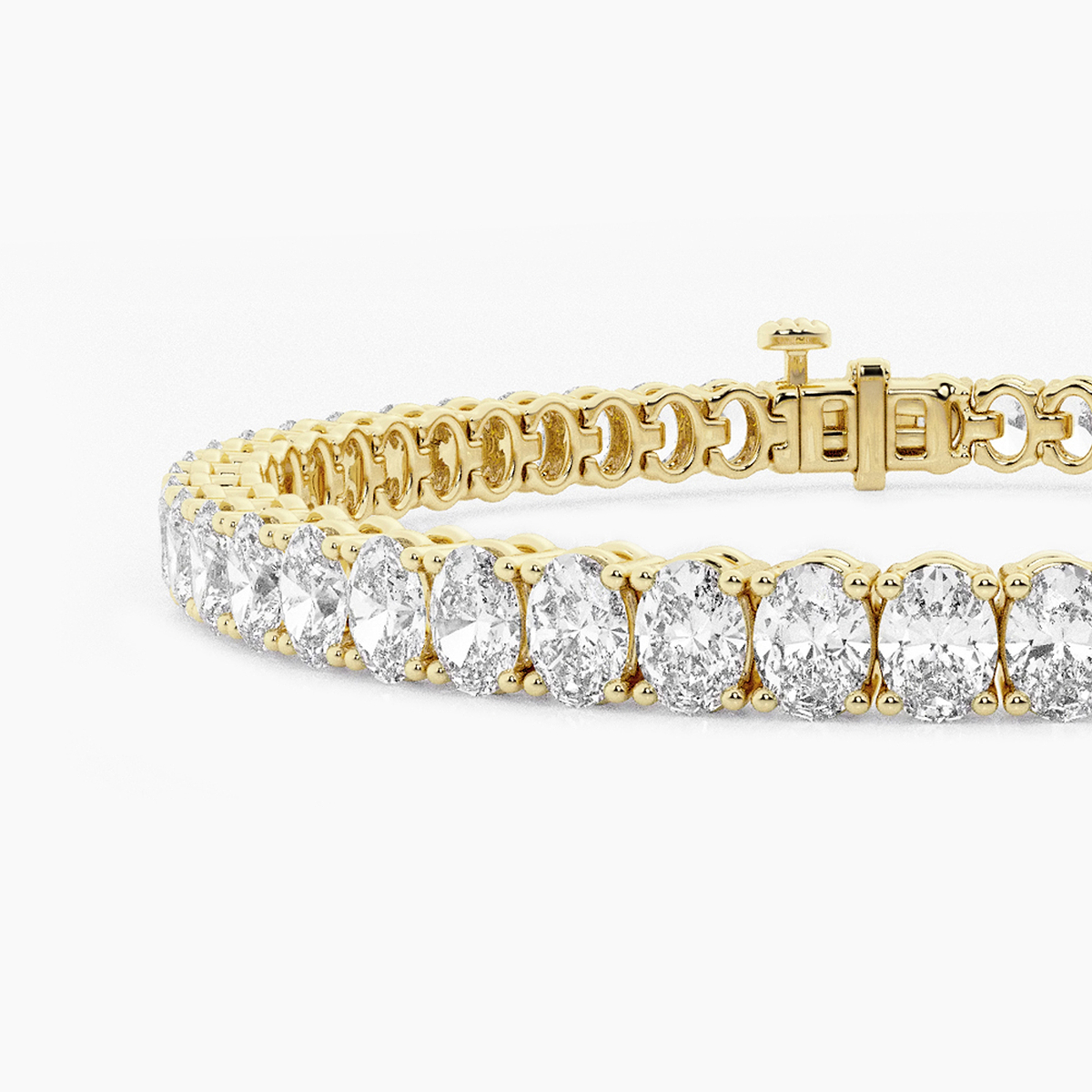 Additional Image 1 for  10 ctw Oval Lab Grown Diamond Tennis Bracelet - 6.5 Inches