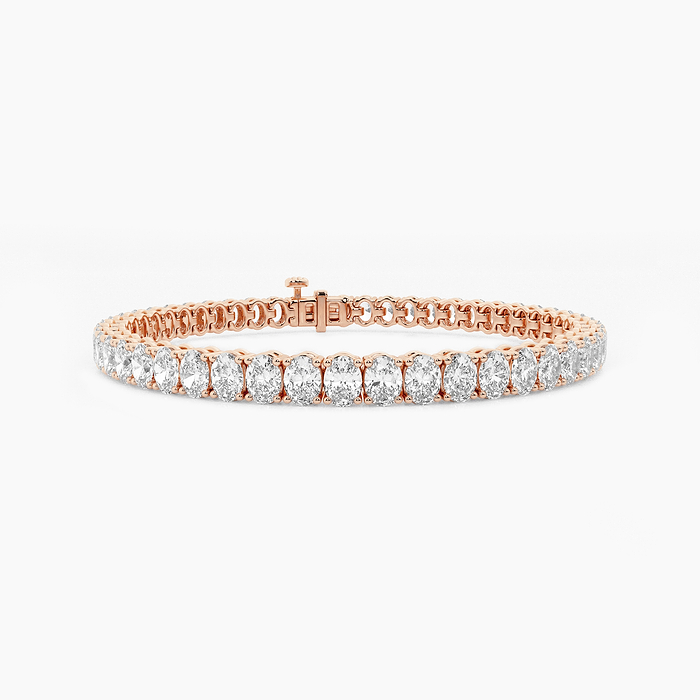 9 ctw Oval Lab Grown Diamond Tennis Bracelet - 7 Inches