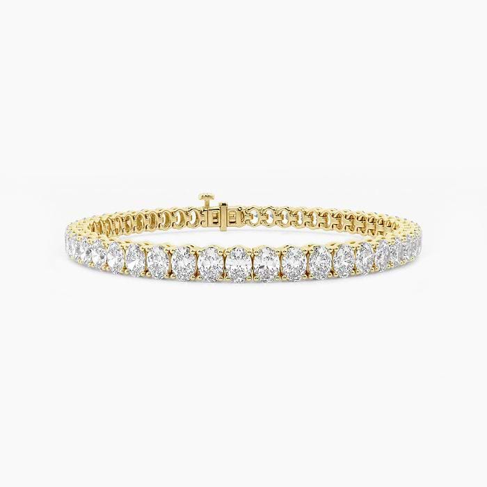 4 ctw Oval Lab Grown Diamond Inside Out Hoop Earrings 14K Yellow Gold, F, VS2