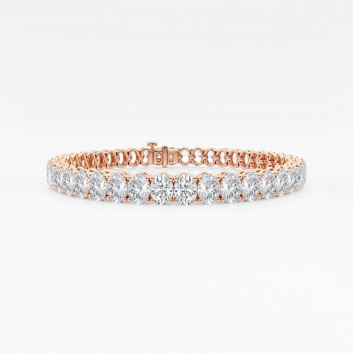 12 ctw Oval Lab Grown Diamond Tennis Bracelet - 7 Inches