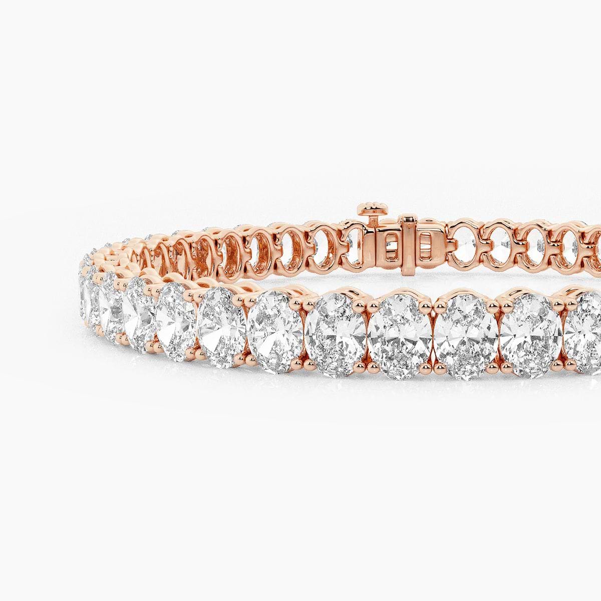 Additional Image 1 for  12 ctw Oval Lab Grown Diamond Tennis Bracelet - 7 Inches
